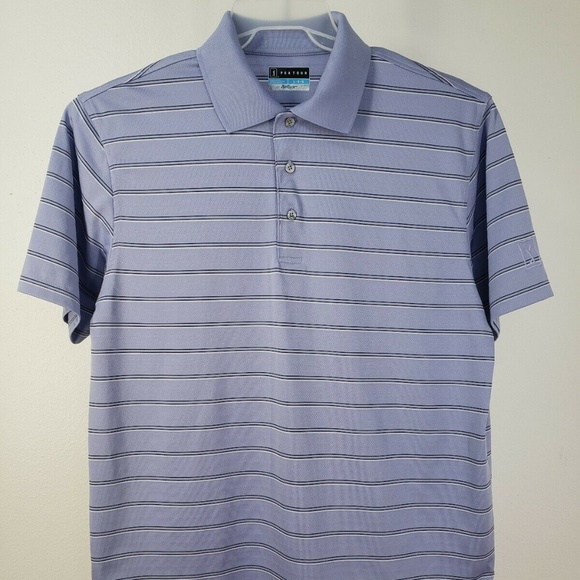 PGA Tour Men’s Pinstrip Polo Golf Shirt Size Large - Picture 7 of 8